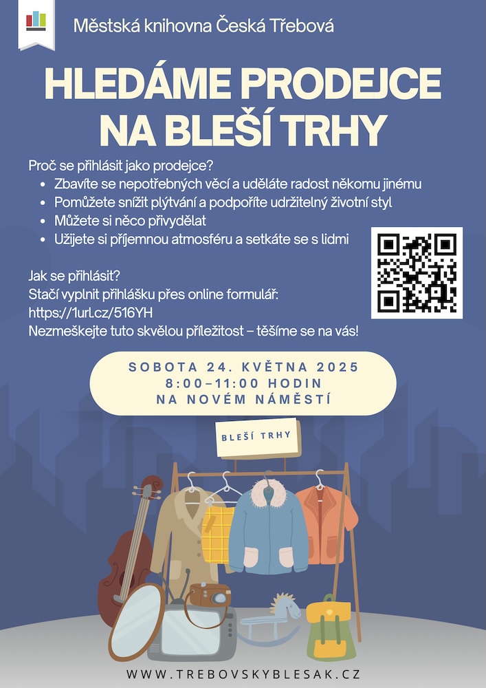 Plakát: hledame prodejce na blesi trhy
